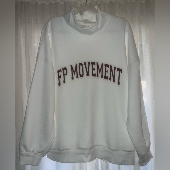 Free People Movement Victory Funnel Neck Long Sleeve Oversized Sweatshirt Med - Picture 3 of 7